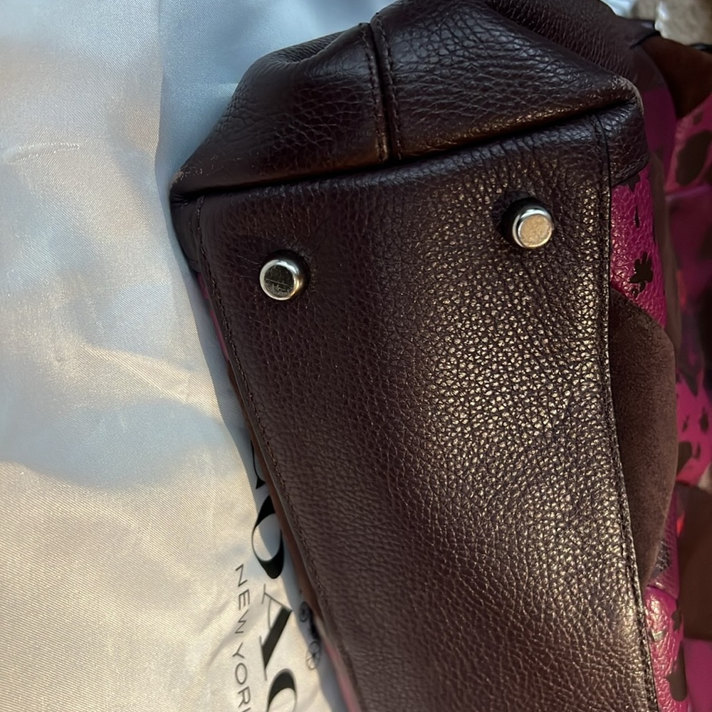 Coach Patchwork Hobo Bag in Plum and Brown - Picture 9 of 12